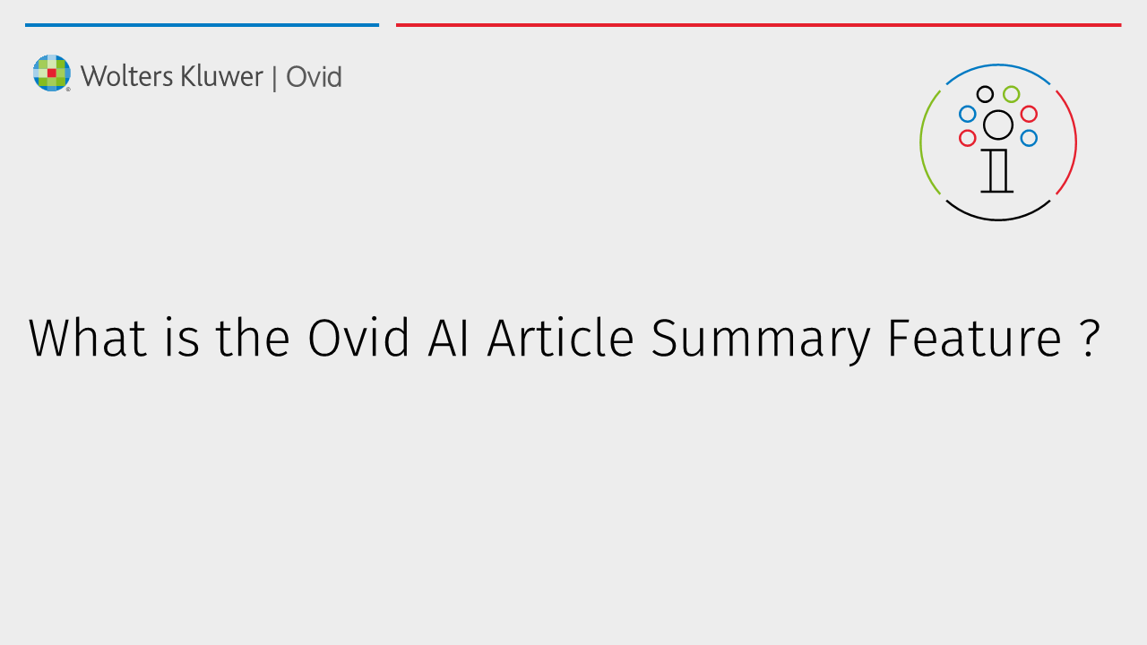 What is the Ovid AI Article Summary Feature ?